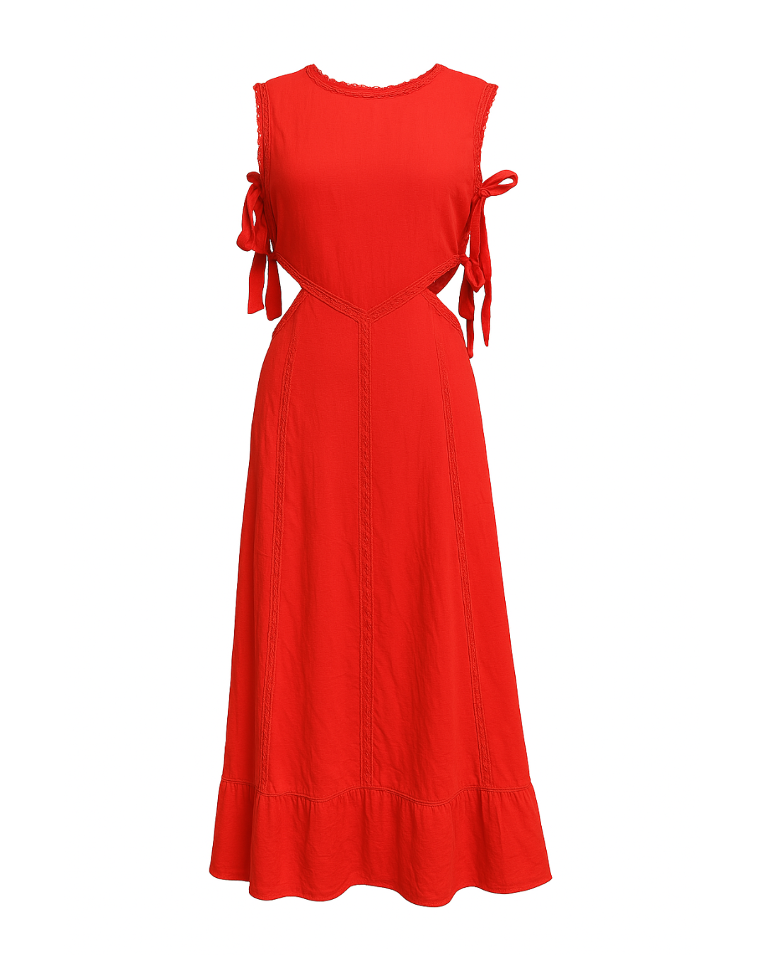 Blood Orange Sorbet Midi Dress